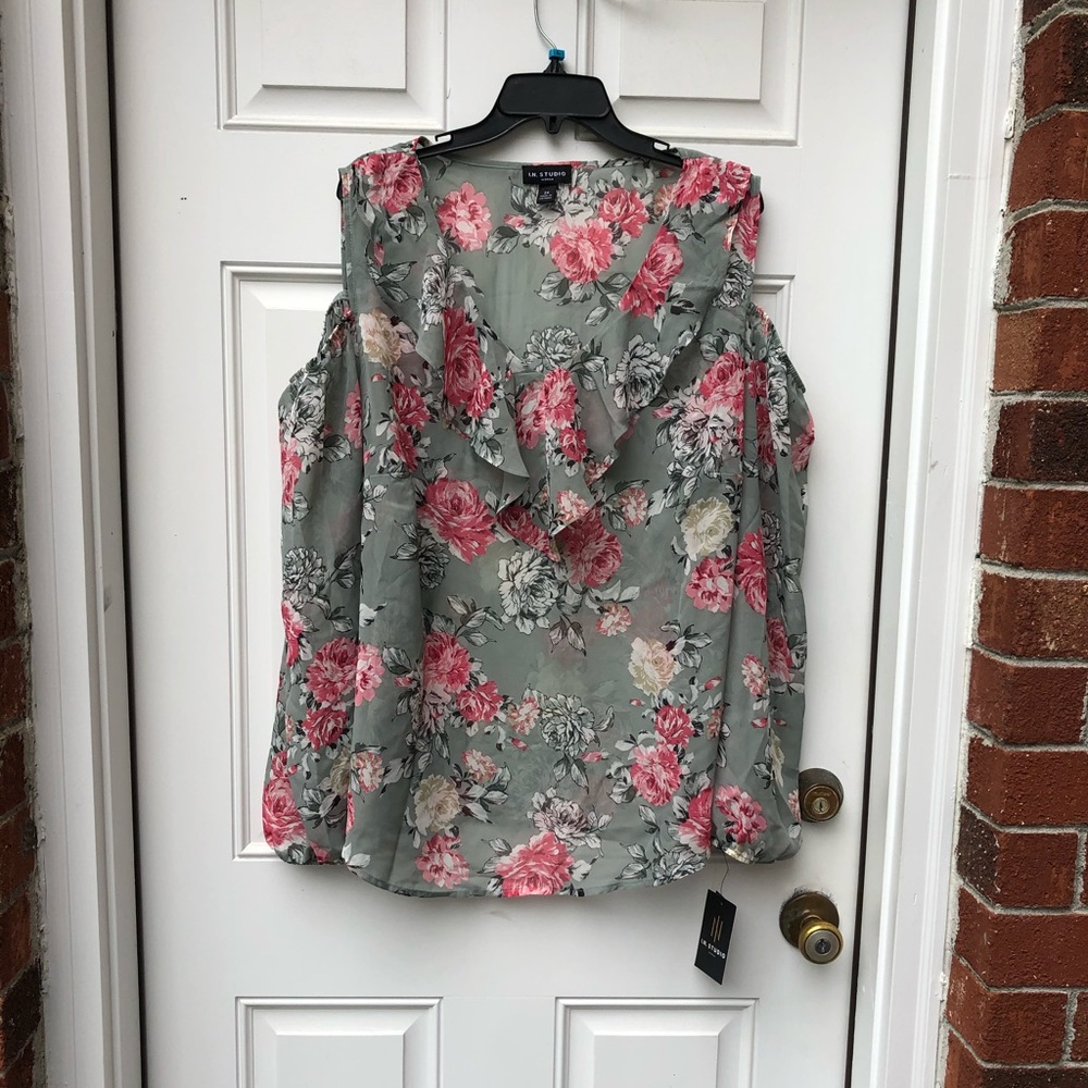 I.N. Studio Cut-Out Blouse